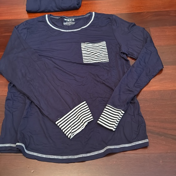 TIKTIK Size Large Women’s 2 piece Pajamas Blue/white - Picture 3 of 3